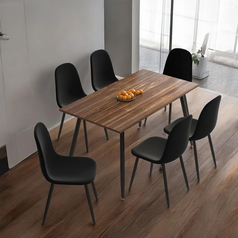 Ensemble repas pour 6 personnes Evaro, Noir, Brun