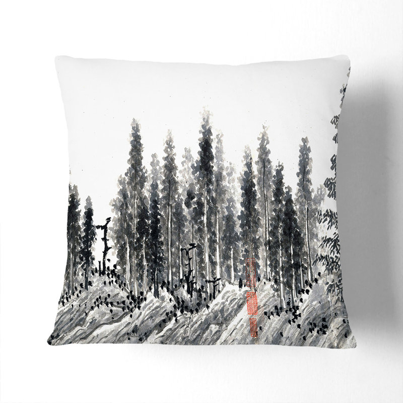 Floral Square Cushion, 40cm H x 40cm W x 15cm D, Stone