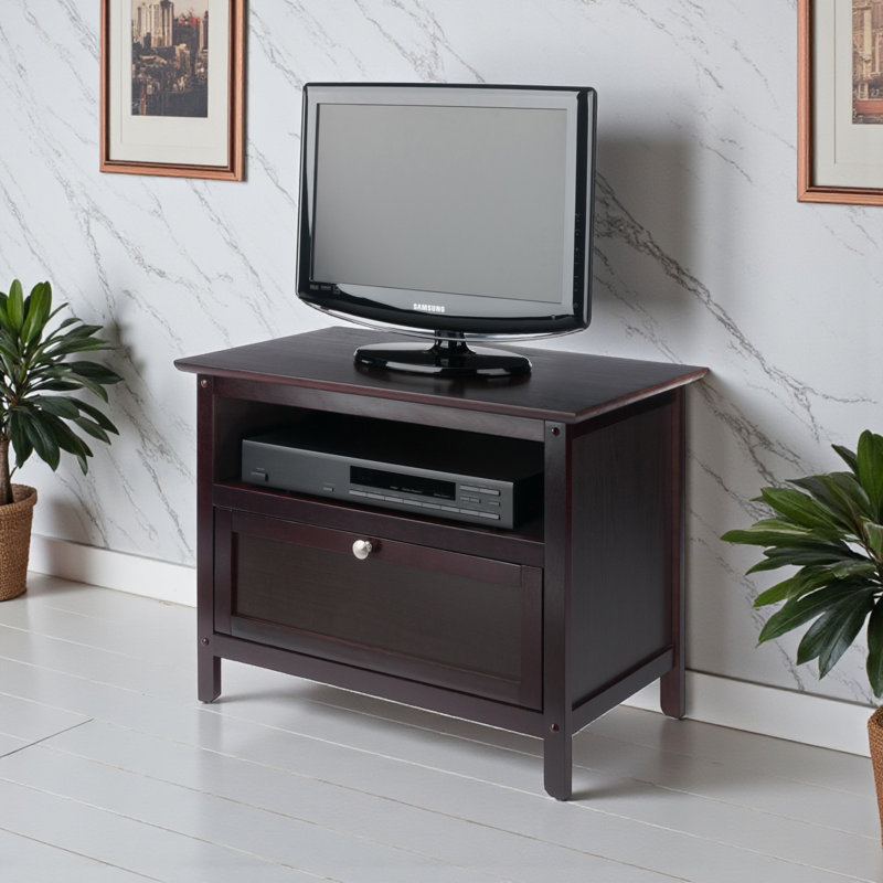 Cannelton Espresso Finish Solid/Composite Wood TV Stand, 25'' W X 14.9'' D X 18.81'' H