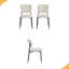 Chaises de salle à manger rembourrées avec pieds en métal (ensemble de 2)