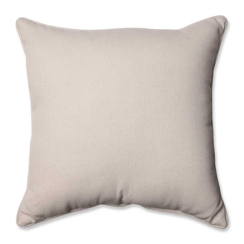 Beige and Orange Two Pumpkins Square Throw Pillow