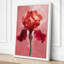 Crimson Iris Botanical 1 Piece Wrapped Canvas Wall Art-1885394607-1885394608