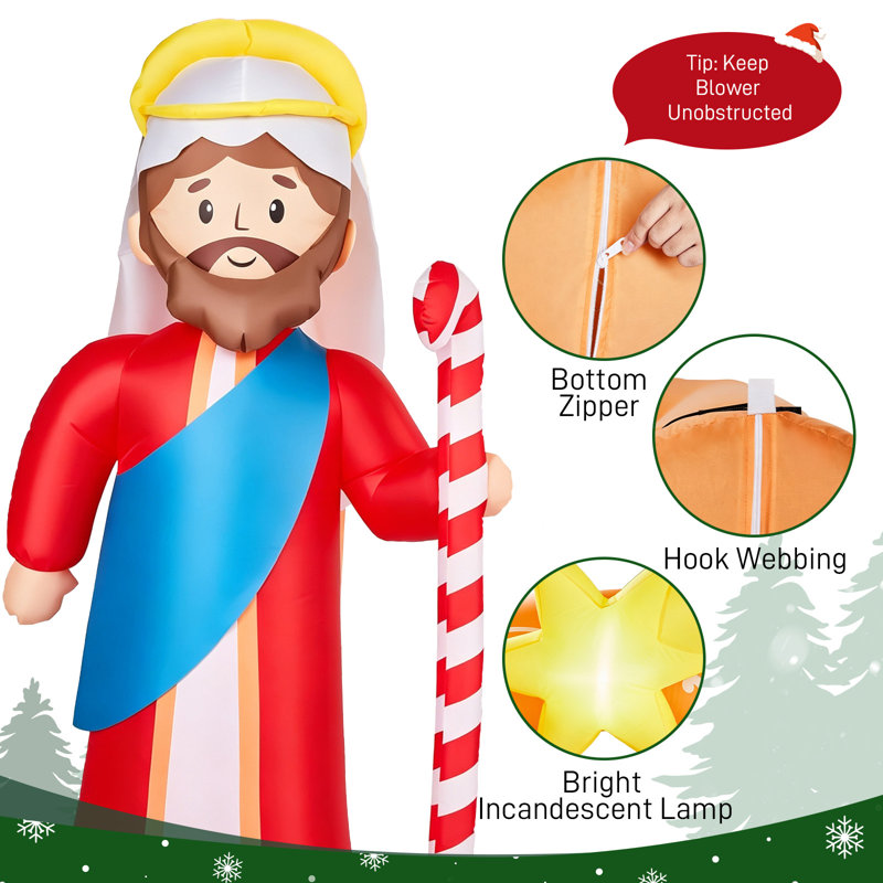 Arche de Noël de 7,6 pi avec lumières DEL