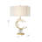 Kuster 1-Light Antique Gold Table Lamp With Crystal Accents And A Shade