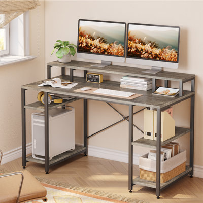 Kinslee 55inch Computer Desk with Monitor Stand