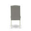 L'ensemble de table de cuisine 6 pièces contient une table de salle à manger rectangulaire avec des pieds en X et 4 chaises Parson en tissu de lin Shitake foncé avec un banc, blanc lin-1407803574
