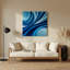Gradient Abstract 16, art mural en métal bleu-1006980426