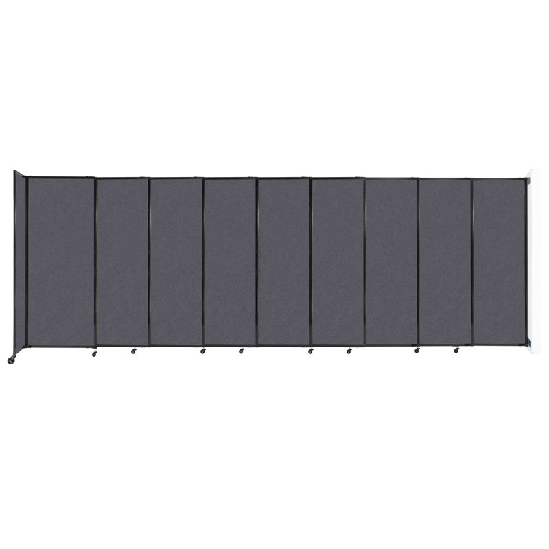 Cloison portative Soundsorb, H 82 po x l 237 po x P 26 po, Gris foncé