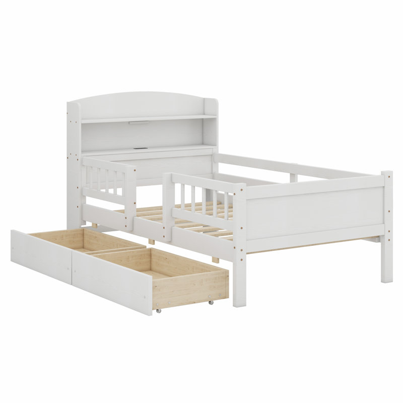 Platform Bed, White