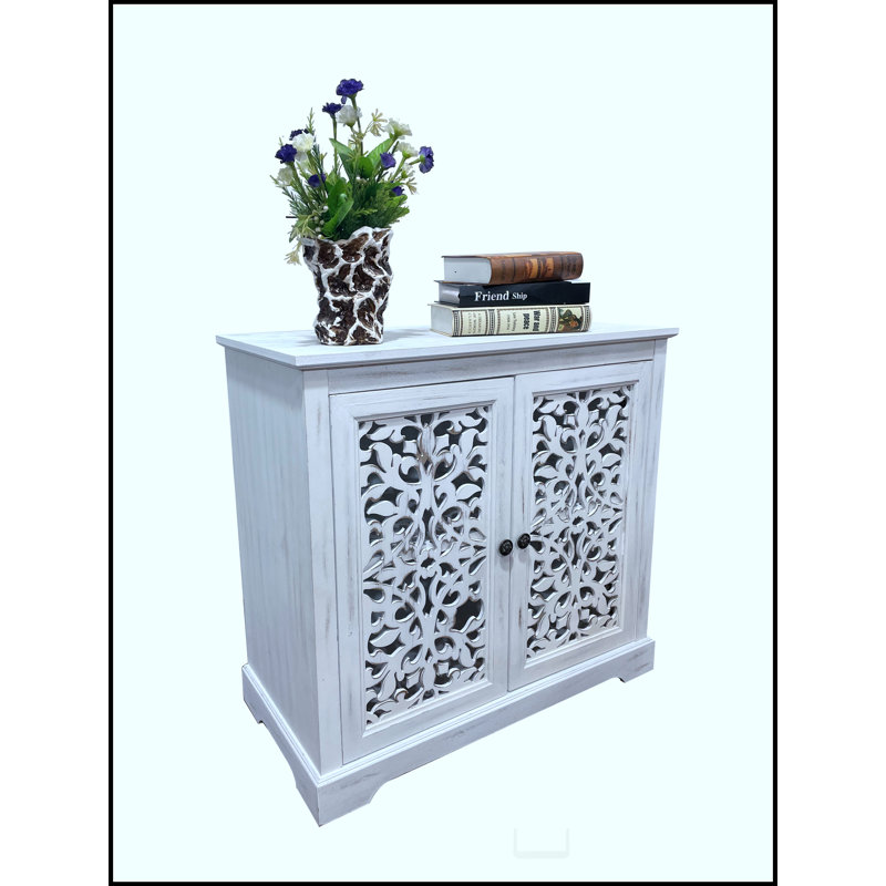 Buffet antique, armoire décorative vintage, 2 portes à découper, armoire console pour la cuisine, la salle à manger, le salon, le couloir