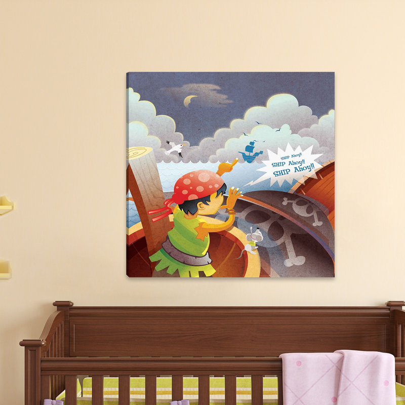 Ship Ahoy! by Curtis - Wrapped Canvas Print, 46cm H x 46cm W