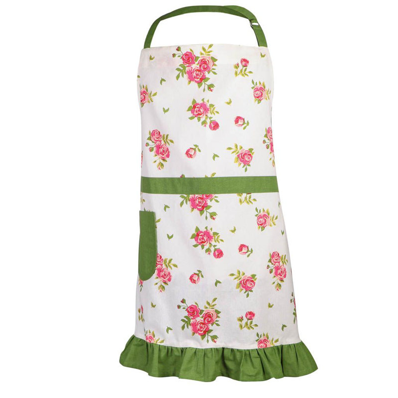 Floral Cotton Bib Apron