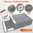 Sturdy Foldable Storage Box With Window And Label, 4 Pieces, Grey