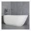 67-inch solid surface soaking bathtub with overflow for bathroom
