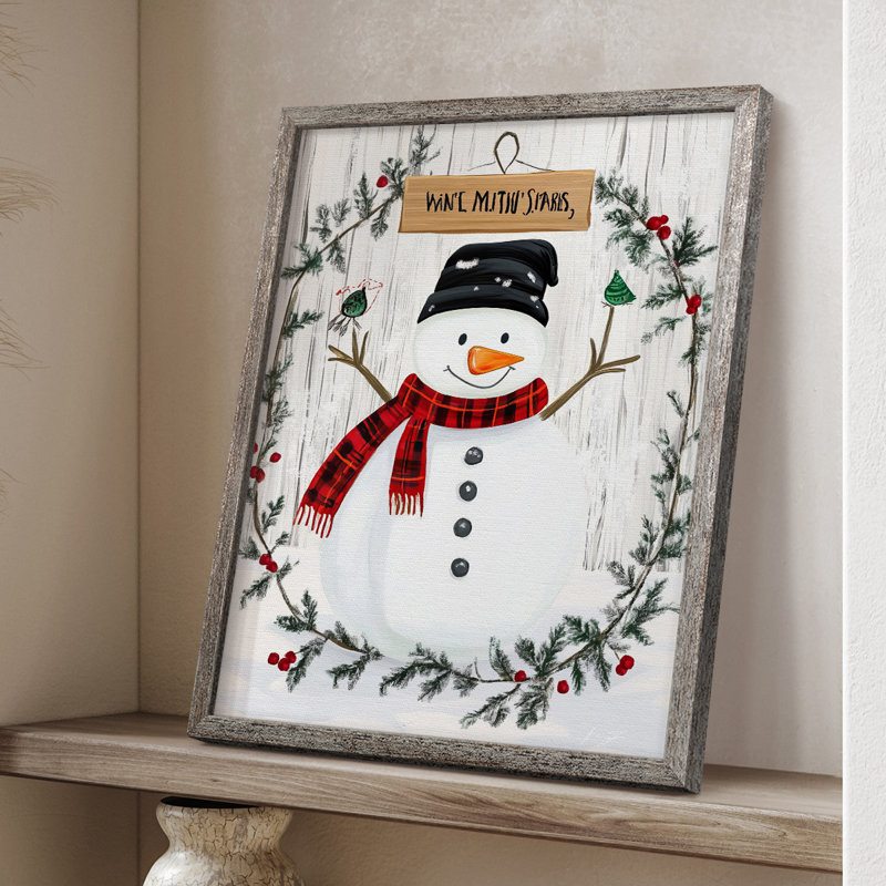 «Christmas Holiday Art XXV», reproduction encadrée - bois massif, H 30 po x l 24 po