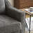Chenille Living Room Swivel Barrel Accent Chair-1809112802