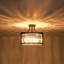 Plafonnier encastré en cristal 4 lumières