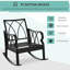 Chaise berçante d'extérieur en osier avec coussins rembourrés, durable et confortable pour la détente sur le patio-1244106540