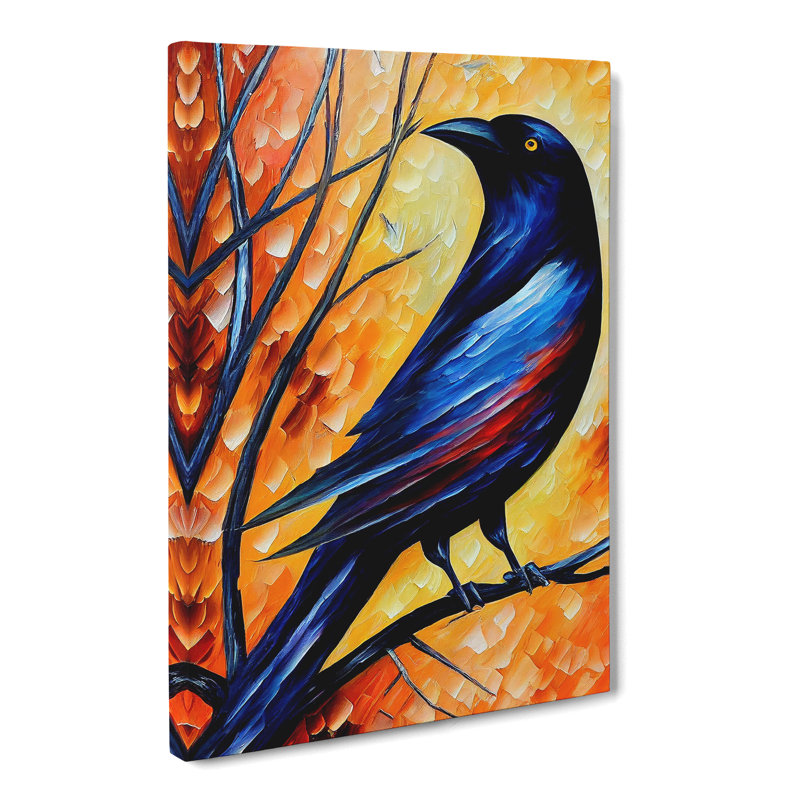 Crow Bird Vol.2 - Wrapped Canvas, 76cm H x 50cm W x 3cm D