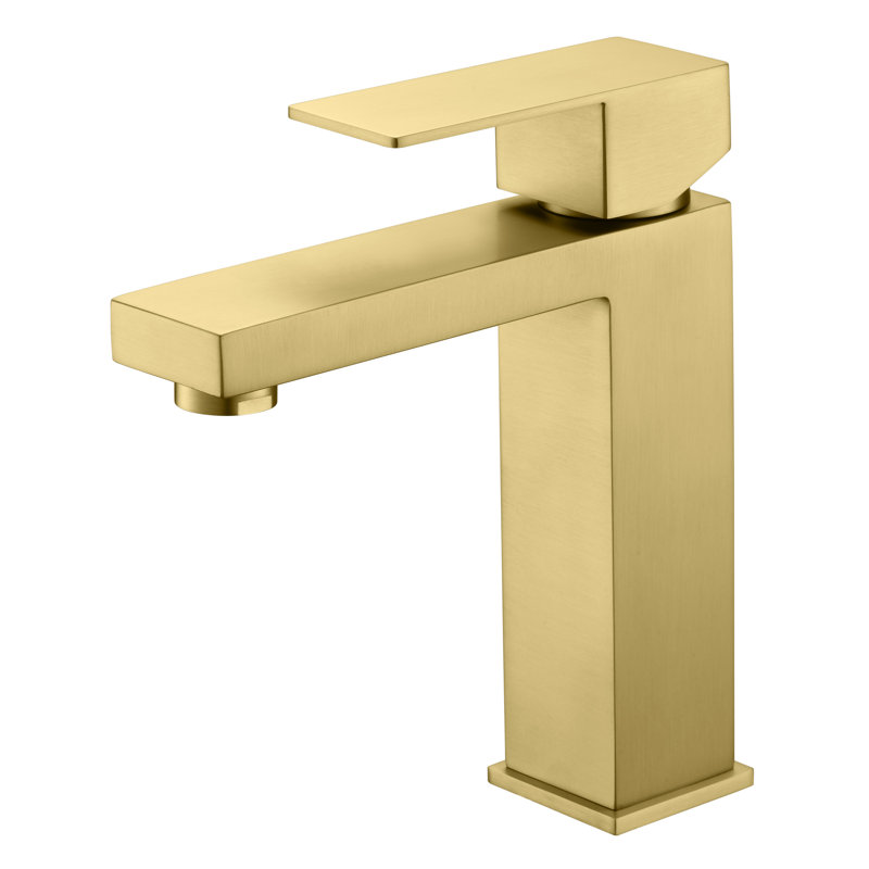 Single-handle Bathroom Faucet, Brushed Gold