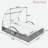 Outdoor Steel Frame Sun Lounger With Curved Sun Canopy, Adjustable Backrest, Hidden Side Table And Arched Armrests-785638487