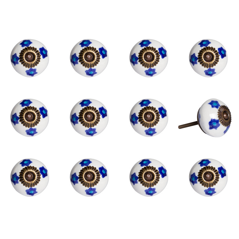 Hand Painted 1.5" Diameter Mushroom Knob Multipack