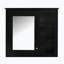 Armoire de salle de bain murale 30 po x 28 po avec miroir, 3 tablettes ouvertes-308531986