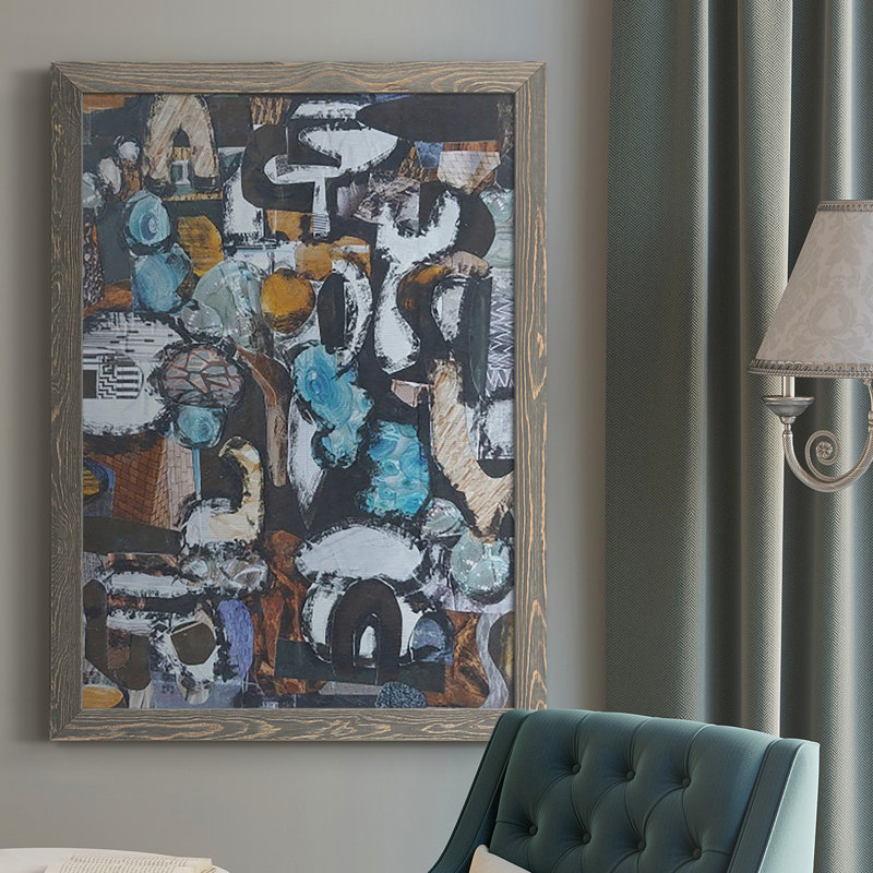 «California Beach Blue Glass» par Coco Good, reproduction sur toile, H 43,5 po x l 31,5 po x P 1 po, gris