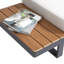Canapé d'extérieur en aluminium avec coussins