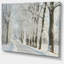 «Winter Road in Dense Foggy Forest», reproduction de photo sur toile-19408832