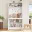 Compact Kitchen Pantry - Buffet haut de 69 po avec huche et poste de travail pliable - Armoire de rangement multifonctionnelle avec tablette réglable et prise de courant pour la salle à manger et le salon, blanc-2110656368