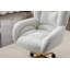 Chaise de bureau pivotante en tissu Teddy