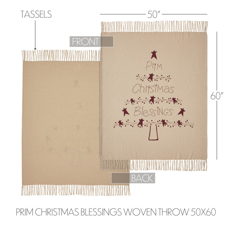 Gable Primitive Twill Weave Throw Blanket