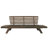 Outdoor Adjustable Patio Wooden Daybed Sofa Chaise Lounge With Cushions For Small Places