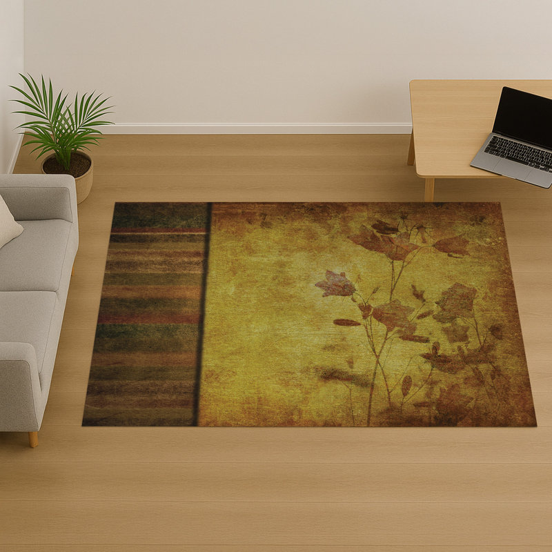 Floral Area Rug, Runner 70 x 140 cm