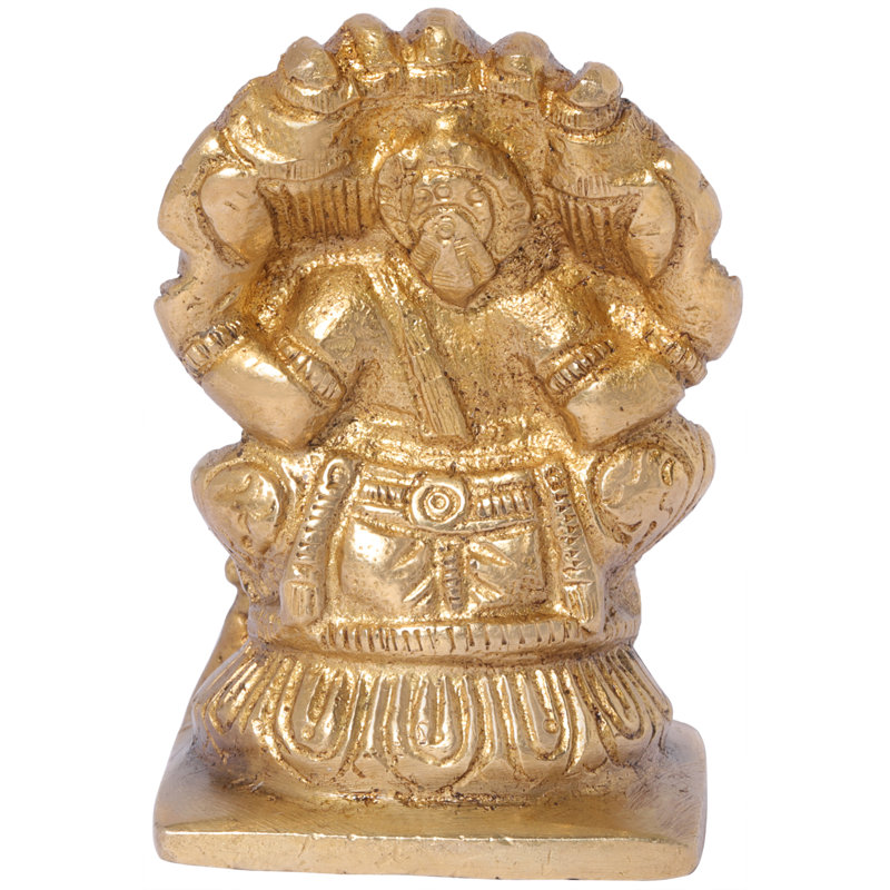 Cinq têtes Ganesha assis