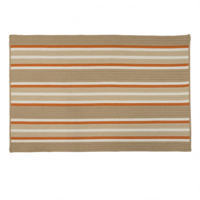 Tapis sable rouillé tressé à la main Madalynn