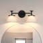 Éclairage pour meuble-lavabo 2 lumières noir mat et or champagne 20 pouces avec verre opale gravé Tekamah-1448894883-1448894893