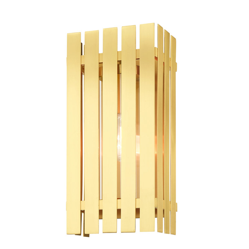 Greenwich Wall Light, Satin Brass, 17" H x 8" W x 5.5" D