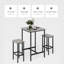 Ensemble de table de bar pratique avec deux tabourets de bar confortables, convenant à plusieurs espaces intérieurs et facile à ranger