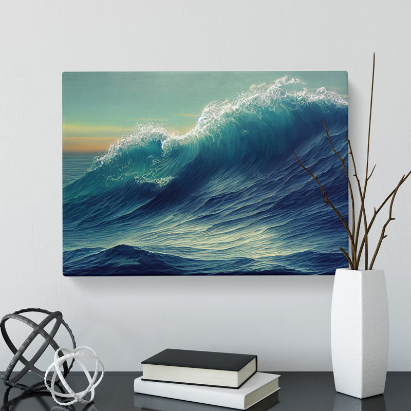 Sculptured Ocean Wave - Wrapped Canvas, 35cm H x 50cm W x 3cm D