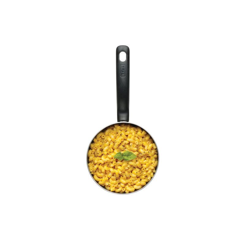 Casserole antiadhésive avec couvercle T-fal Essentials, 3 pintes, noir