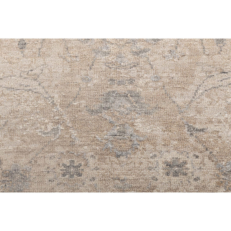 Handmade Silk and Wool Area Rug, Round 8'