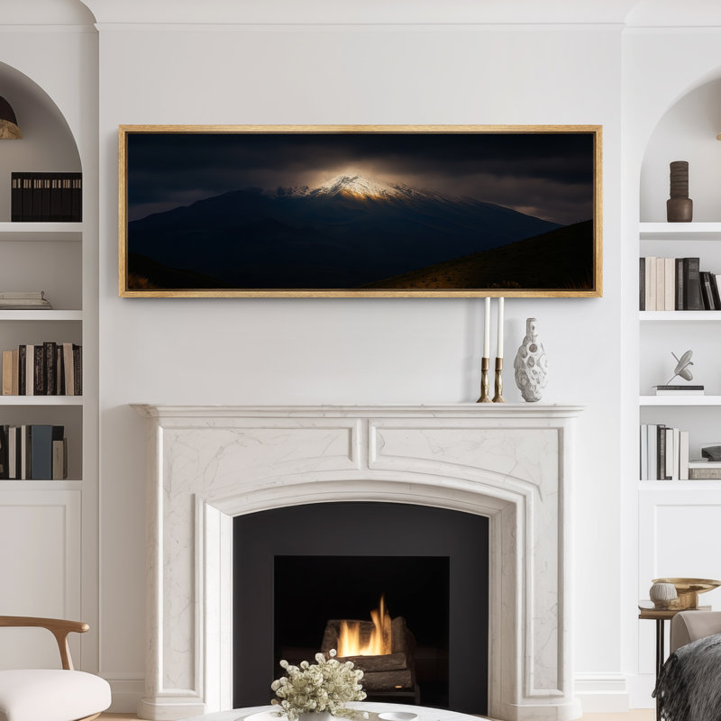 Grande impression sur toile encadrée, impression de paysage de montagne pour la nature, H 20 po x l 60 po, Naturel