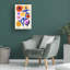 Rouleau de fleurs boliné sur toile-93515928