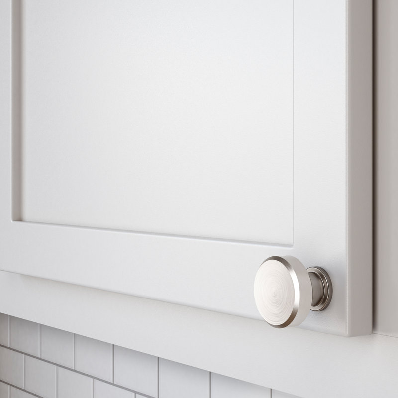 4410 Bevel Knob, 1.25", Satin Nickel
