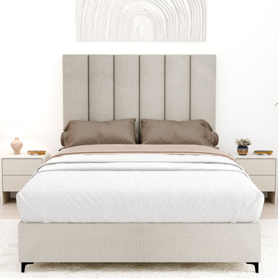 Lit plateforme tapissier Alisiana