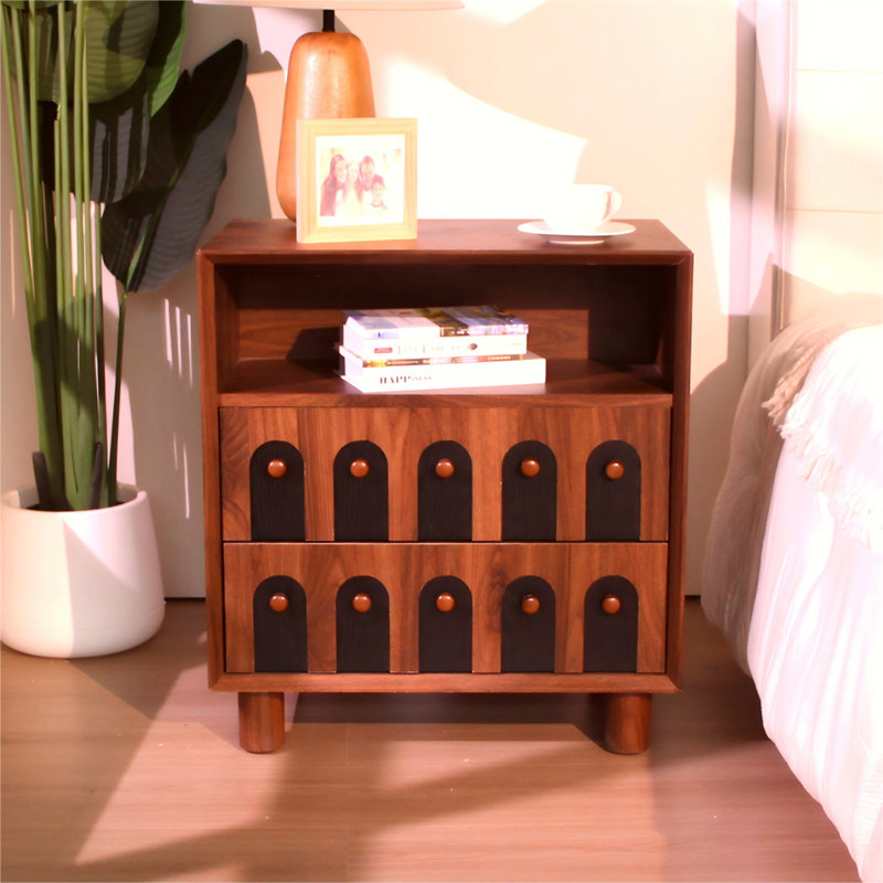 Deux tiroirs de nuit, Walnut