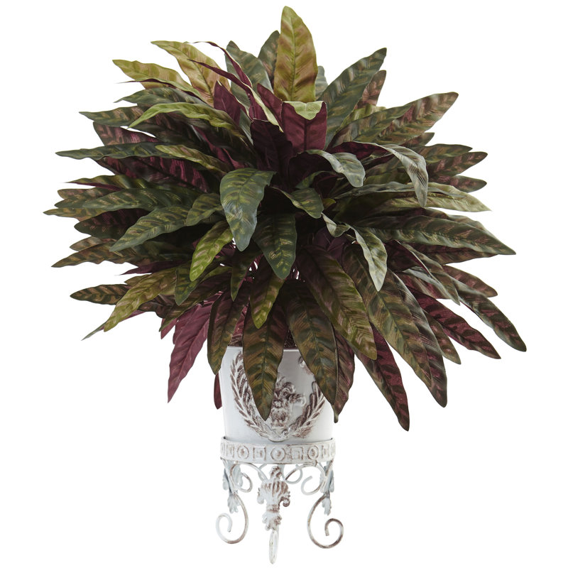 Usine de fleurs artificielle 15,5" en pot