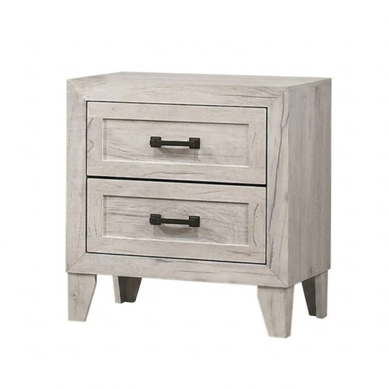 Beckham White Wash 2 Drawers 21.5In. W Nightstand
